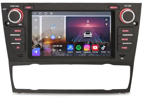 8+128GB Android 14 Qualcomm 8 Core Autoradio per BMW Serie 3 E90 Berlina E91 Tourring E92 Coupé E93 Cabrio Bluetooth GPS Navigatore Touch schermo Wireless CarPlay Wifi Bluetooth 5.1 DSP Canbus SWC