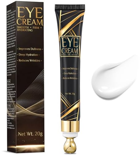 AstraVox Augencreme 20ml, Augencreme Anti Aging Mit Metallmassagekopf, Anti-Falten, Reduziert Augenringe, Spendet Feuchtigkeit Und Mindert Schwellungen, Geeignet Für Männer Und Frauen