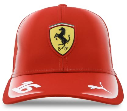 PUMA Scuderia Ferrari F1 2026 Charles Leclerc Kappe – Rot – Einheitsgröße