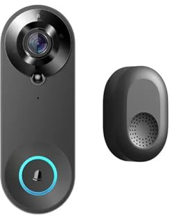 CUIchwWE Smart Video Doorbell Camera 4400mAh Battery 1080P WiFi Intercom Door Bell Cam Two-Way with Show Home(No tf card)