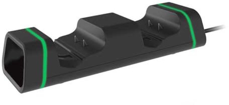 JoyousMall Dual Charging Dock für Xbox One/Series X|S Controller, schnelle ABS Ladestation mit kompaktem Design, Schwarz