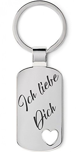 Lieblingsmensch Metall Schlüsselanhänger - Ich liebe Dich