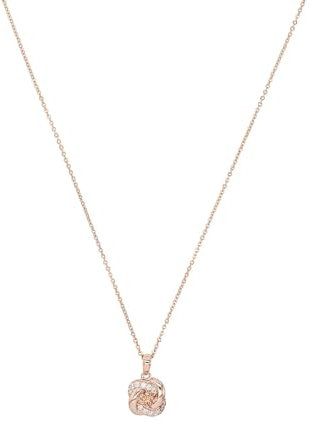 Amor Kette mit Anhänger 925 Sterling Silber Damen Halsschmuck, mit Zirkonia synth., 45 cm, Roséfarben, Kommt in Schmuck Geschenk Box, 9271313