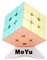 OJIN MoYu MoFang JiaoShi Meilong Serie Würfel Meilong3 3x3x3 Würfel Bright Pink Stickerless Cubing Klassenzimmer Meilong Forsted Surface Puzzle Cube mit einem Würfelstativ