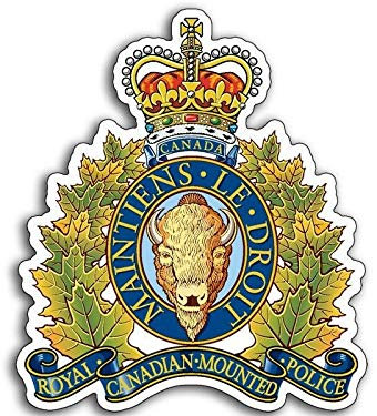 Sticker-Designs 10cm! Klebe-Folie Wetterfest Made-IN-Germany ROYAL Canadian Mounted Polizei USA Police UV&Waschanlagenfest Auto-Aufkleber Profi-Qualität! F1564