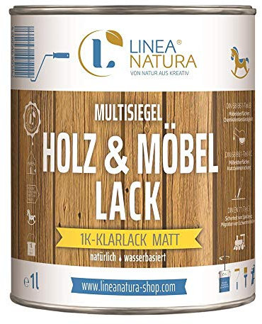 Linea Natura - Barniz para madera | barniz para muebles | barniz protector para madera | barniz natural | a base de agua | barniz transparente | 1 L mate