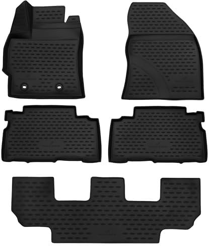 WALSER XTR Gummi Fussmatten Auto für Toyota Verso (R2) 2013-2018, 100% passgenaue Auto Fußmatten, robuste Universal Fußmatte Auto, Gummimatten Auto, Auto Fussmatten Gummi, Auto Gummimatten