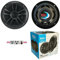 KIT Set pour Boss Audio Systems MR6B 2 Enceintes Marines Double cône 6,5 16,50 cm 165 mm 90 Watt rms 180 Watt Max étanche Noir, la Paire + 5 Autocollants offerts