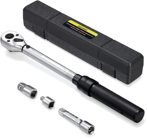ARUCMIN 3/8-Inch Drive Click Torque Wrench Dual-Direction Adjustable Torque Wrench Set with Storage Case (10-45 ft.-lb./13.5-61 Nm)