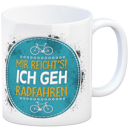 trendaffe Mir reicht's! ich geh radfahren Kaffeebecher Hobby Fahrrad Bike Mountainbike Rad