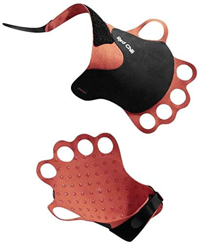 Red Chili Jamrock Rot-Schwarz - Robuster schützender Risskletter-Handschuh, Größe M - Farbe Glowing Red