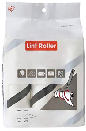 Iris Ohyama, 6er-Packung Nachfüllpacks à 90 Blatt, Tiere, Adhäsiv, Rubuste & Solid, Bekleidung, Vorhänge, Sofas - Handy Lint Roller CCNS-6RN - Weiß