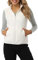 fuinloth Fleece Weste für Damen, Leicht Ärmellose Standkragen mit Reißverschlusstaschen Elfenbein XX-Large