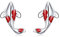 Koi Rot Ohrstecker Silber Fisch Ohrstecker Kleine Fisch Ohrstecker Schmuck Geschenk Für Frauen Mädchen