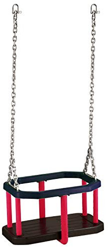 Loggyland Asiento balancín para bebé de goma con juego de cadenas, asiento para columpio para bebé, multicolor