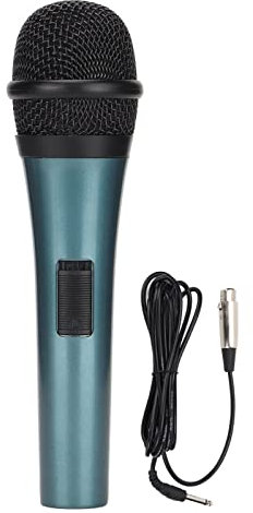 Micrófono Dinámico Cardioide con Cable XLR, Micrófono K Song, Micrófono de Mano para Parlantes/Mezcladores/Amplificadores/Computadoras/Radiodifusión/Cine en Casa, Etc.