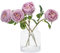 DUYONE Künstliche Blumen für Dekoration, Heimdekoration, echte Haptik, künstliche Blumen, Austin, Rose, Pfingstrose, Latex, künstliche Blume, Wohnzimmer, Dekoration, (Hellviolett, 4 Stück)