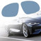 Riloer Cristal de espejo retrovisor lateral para coche blanco/azul, cristal de espejo retrovisor izquierdo/derecho, apto para V-W G-OLF G-TI J-ETTA M-K5 R-ABBIT PA-SSAT B5 B6 EOS, 3C0857521, 3C0857522