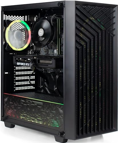 XUM Spartan Prebuilt Gaming PC: Intel Core i5-10400F, Nvidia GeForce RTX 5060 8GB, 32GB DDR4 RAM, 512GB NVMe SSD, 1TB HDD, 700W PSU 80+ Bronze, aRGB, WiFi, Windows 11 Home, VR Ready, Black Case