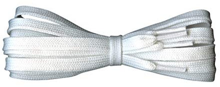 Fabmania® Laces Lacci di ricambio per trainer - Cotone bianco piatto - Lunghezza 110 cm