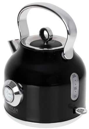 Adler AD 1346 Bouilloire électrique noire avec thermomètre 1,7L STRIX