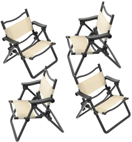 Amosfun 4 Stück Mini-klappstuhl Smartphone-Halterung Süßer Handyständer Lounge-telefonständer Klappstuhl Modelle Lustiger Handyhalter Stuhl Telefonständer Winzige Spielzeug Schreibtisch