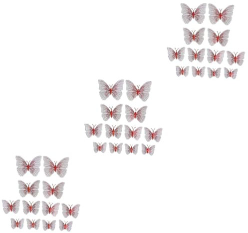 Zerodeko 36piezas De Refrigerador Creativo PVC Adornos para Decoración del Hogar Rojo