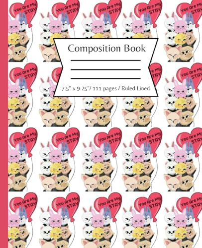 Stray Kids SKZOO Valentine Composition Notebook | Ruled Line: For Students to Use at Schools/Workplace/Home