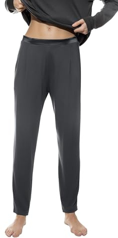 Mey Damen Pyjamahose Modal Serie Pure Chic | Schmale Passform, Knöchellang, Satinbund, Seitliche Taschen, Fließende Qualität, Gr. XS-XXL