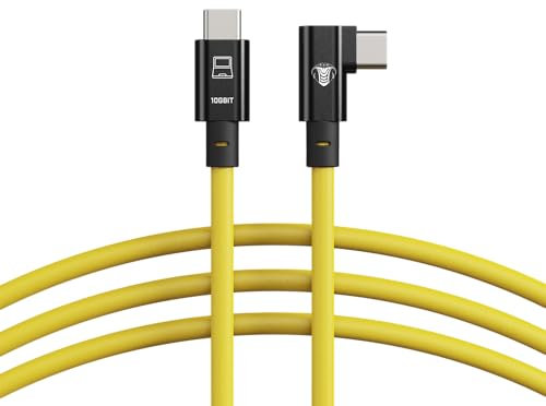 CobraTether Cable USB-C to USB-C (90°) - 10m - (10Gbit) Amarillo