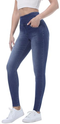 Chasehot Jeans Donna Elasticizzati, Jeggings Donna Treggings Leggins a Vita Alta Skinny Aderenti Pantaloni Stretti Slim Ankle