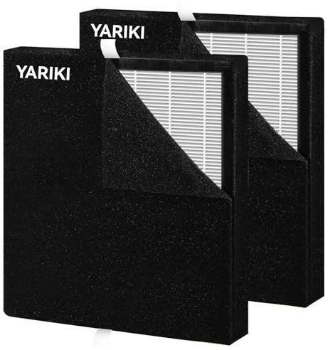 Paquete de 2 filtros de repuesto lavables para purificador de aire TPLMB/YARIKI P280, compatible con purificador de aire TPLMB/YARIKI P280 y AIUZLK P260, prefiltro lavable, H13 HEPA, carbón activado