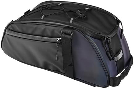 MEXITAL Sacoche vélo Porte Bagage arrière, Sac de Porte-Bagages, Sacs Porte Bagages Arrière Multifonctionnelle, Plusieurs Compartiments avec Poignée de Transport et Bandoulière
