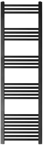 Balterley Straight Heated Heated Towel Rail Radiator, 732W, 400 x 1600mm, Matt Black