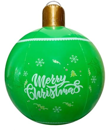 Genérico Aufblasbare Weihnachtskugel, 50 cm, große dekorative Kugel, wasserdicht, für den Innen- und Außenbereich, Weihnachtsdekoration, Garten, Hof, Büro, Schule, Geschäft, oder Wohnzimmer.