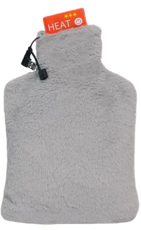 TQEBWUS Hot Water Bag | Soft Adjustable Temperature Heater | Winter Heating Hot Water Pouch | for Cold Weather Cramps Indoor Outdoor Home Sofa Bed Office Dorm Travel Camping