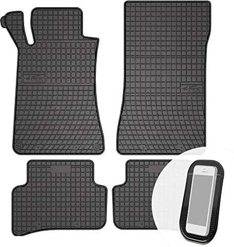 moto-MOLTICO Gummimatten Auto, 4-teiliges Set, Allwetter Gummi Fußmatten, Antirutsch & Wasserfest Autoteppiche - passend für Mercedes C Klasse W203 S203 2000-2007