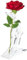 LIOOBO Acrylic Rose Stand - Crystal Base Moon Style Flower Holder - Display Stand With Base - Single Stem Rose Holder - Perfect For Wedding, Birthday, Valentine's Day Party