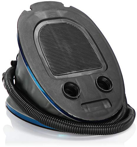 COM-FOUR® Bomba de Aire de pie con 2 boquillas de Aire - Bomba de Aire con un Volumen de 5 litros para inflar y aspirar colchones y Objetos inflables