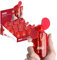 Jegs Red Mini Portable Pocket Sized Hand Held Cooling Fan with Foam Blades - Box Of 12 Translucent in Red