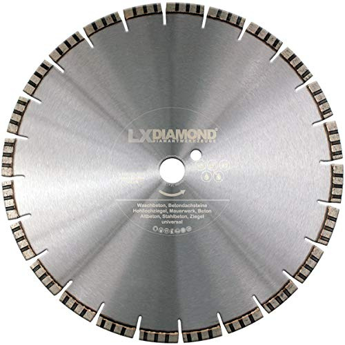 LXDIAMOND Diamant-Trennscheibe 450mm x 25,4mm Premium Laser Diamantscheibe Betonscheibe für Stein Beton Stahlbeton Universal passend für Steinsäge Trennschleifer Motorflex Fugenschneider 450 mm