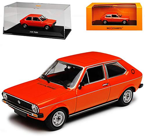 MAXICHAMPS Volkwagen Polo I Typ 86 Rot 3 Türer 1975-1981 1/43 Minichamps Modell Auto mit individiuellem Wunschkennzeichen