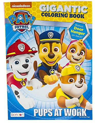 PAW PATROL - Gigantisches Mal- und Aktivitätsbuch-Set – Set enthält 192 Seiten Paw Patrol Malbuch und All About Me Poster (Paw Patrol Blue)