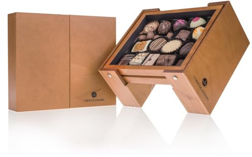 ChocoBar - 15 Pralinen im Holzkästchen | handgemachte Pralinen | Geburtstagsgeschenk | Hochzeitstagsgeschenk | Schokolade |Geschenkidee | mit und ohne Alkohol