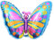 DIWULI Schmetterling Ballon - Butterfly Geburtstag Deko