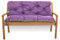 Sitzkissen für Hollywoodschaukel wetterfest - Bankkissen Outdoor - Gartenschaukel Kissen Sitzbank mit Rückenlehne (180 x 50 x 40, Violett)