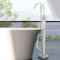 Freistehende Badewanne Armatur Weiß, Wasserfall 2 Modi Standarmatur Badewanne Freistehend 360° Verfügbar,Weiß A