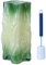 MWNI® Glasvase, Blumenvasen-Set mit Bürste, mundgeblasen, moderne Eisrisse, Glasvase für Tafelaufsatz, Wohnzimmer, Esstisch, Eingang, Bücherregal, Hochzeit, Bürodekoration, 21,6 cm (8,5 Zoll),