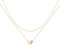 Jenosy Kette Layered Damen Kette Herz Gold Personalisierte Herz Kette Damen Zarte Halskette mit Herzanhänger Damen Hypoallergene 18K Vergoldete Kette Damen Modeschmuck für Frauen und Mädchen
