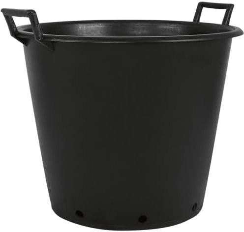 Erhard-Trading Bac à plantes avec poignée, différentes tailles, noir, diamètre : 50 cm